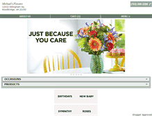 Tablet Screenshot of mymichaelsflowers.com